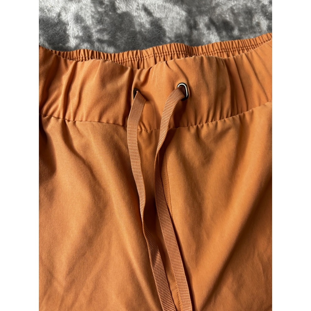 Freely Womens Active Shorts XL Terracotta Orange Elastic Waist Drawstring Pocket - Picture 5 of 10